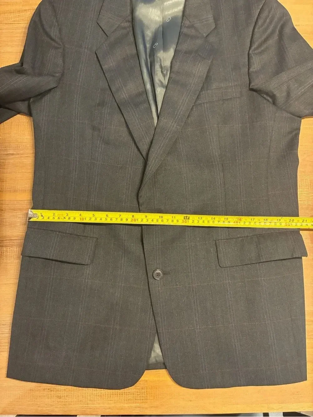 CHRISTIAN DIOR Vintage Monsieur Blazer Sport Coat Men’s 44R Gray Plaid